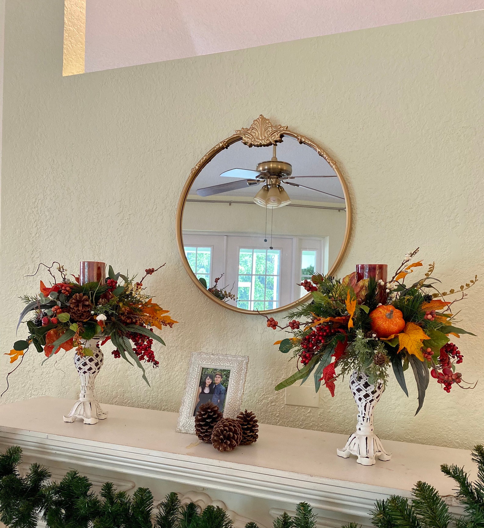 Luxurious white Pineapple Candle Holder Accent. Set of 2 . Etsy