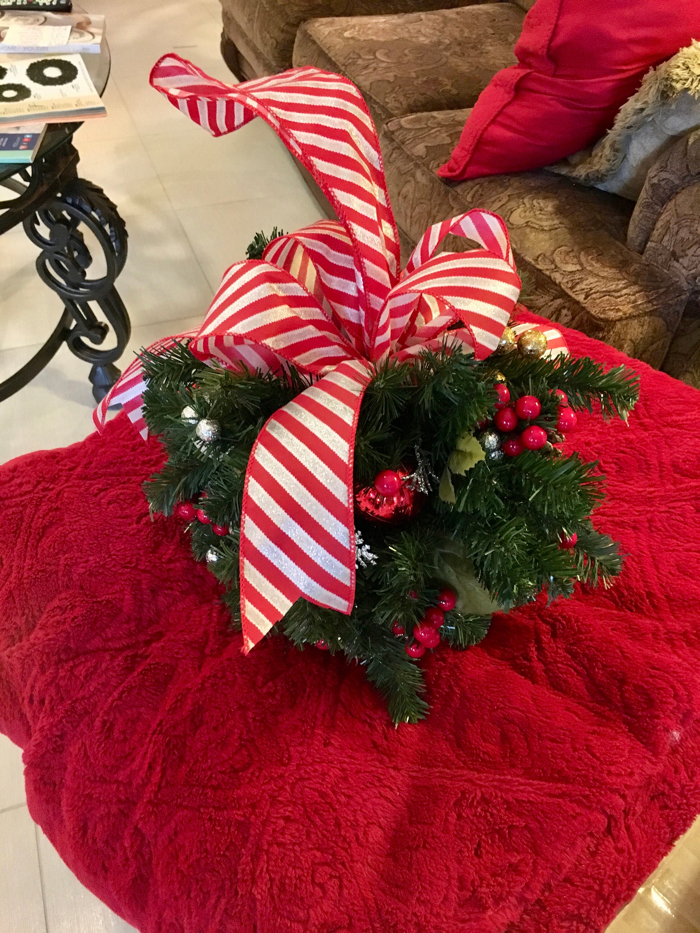 Christmas Kissing Ball. A Set of 2 Very Cute Candy Cane Ribbon Etsy