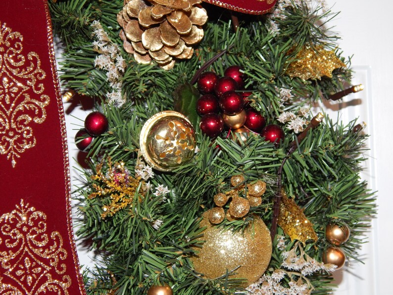 Christmas Wreath Holiday Wreath Timer Led Lighted Etsy