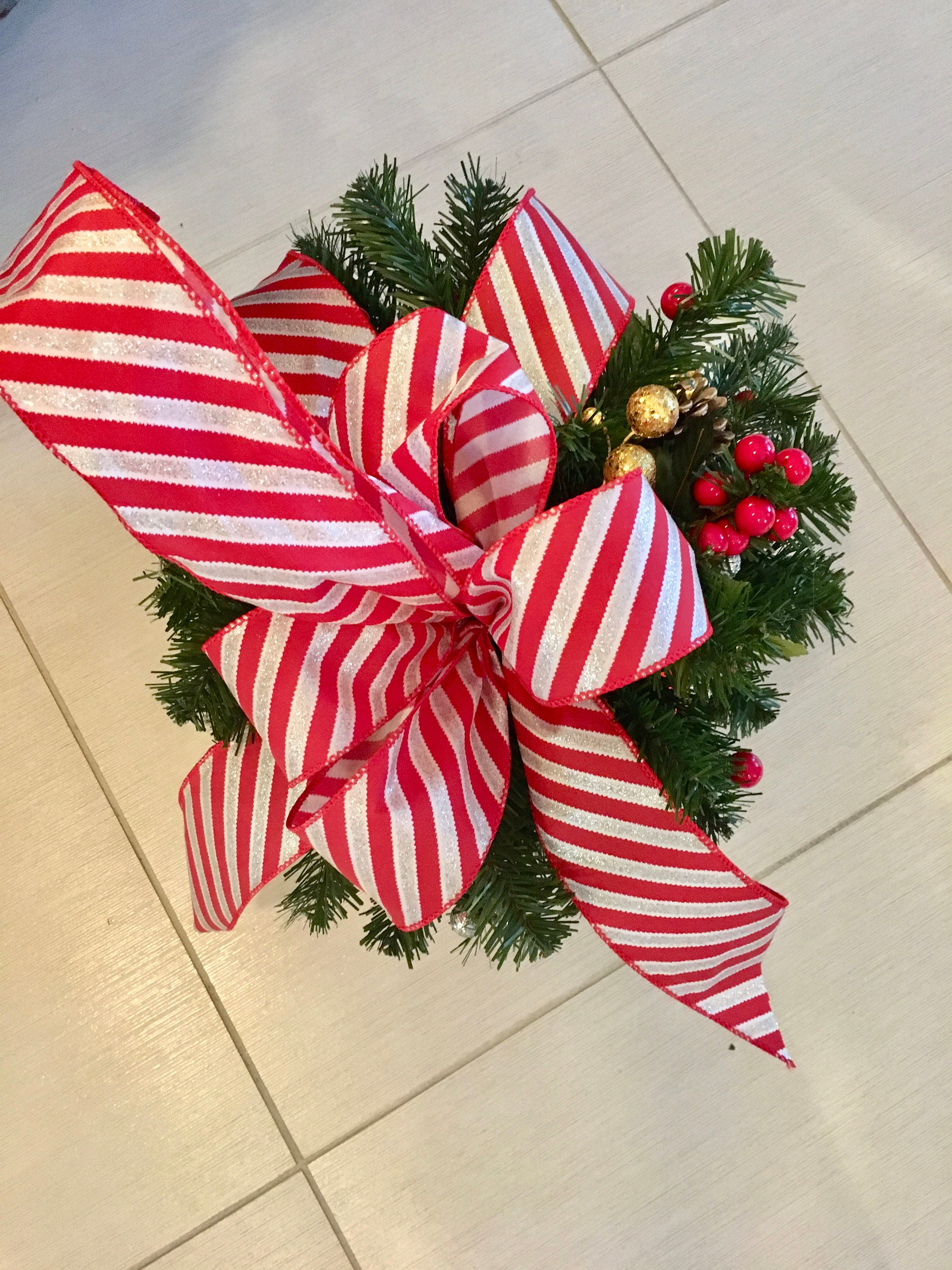 Christmas Kissing Ball. A Set of 2 Very Cute Candy Cane Ribbon Etsy