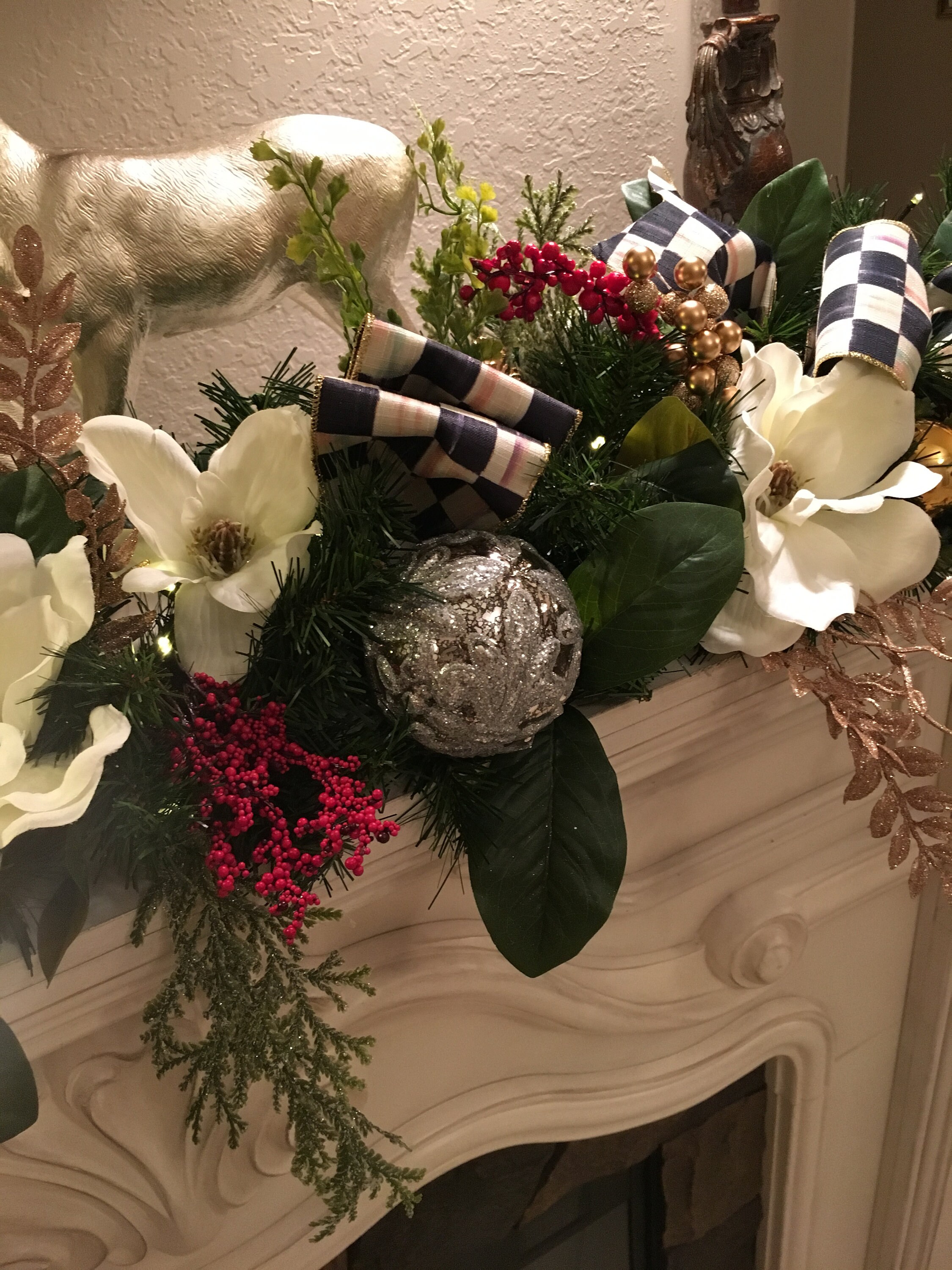 Designer Christmas Garland PreLit Cordless Timer light Etsy