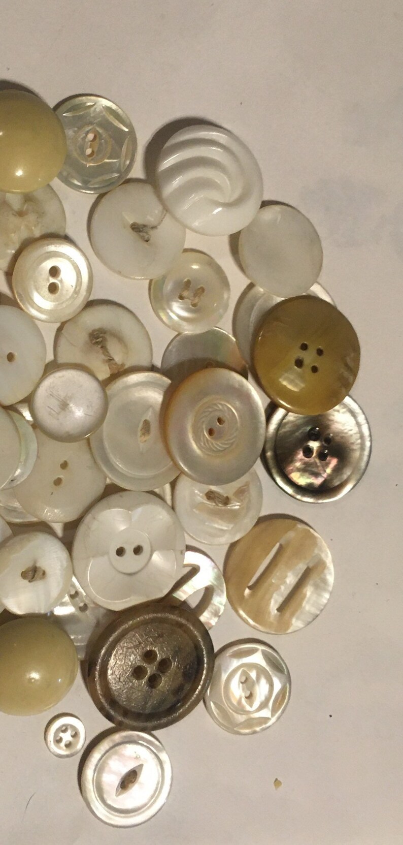 Wonderful Lot Of Vintage White Buttons