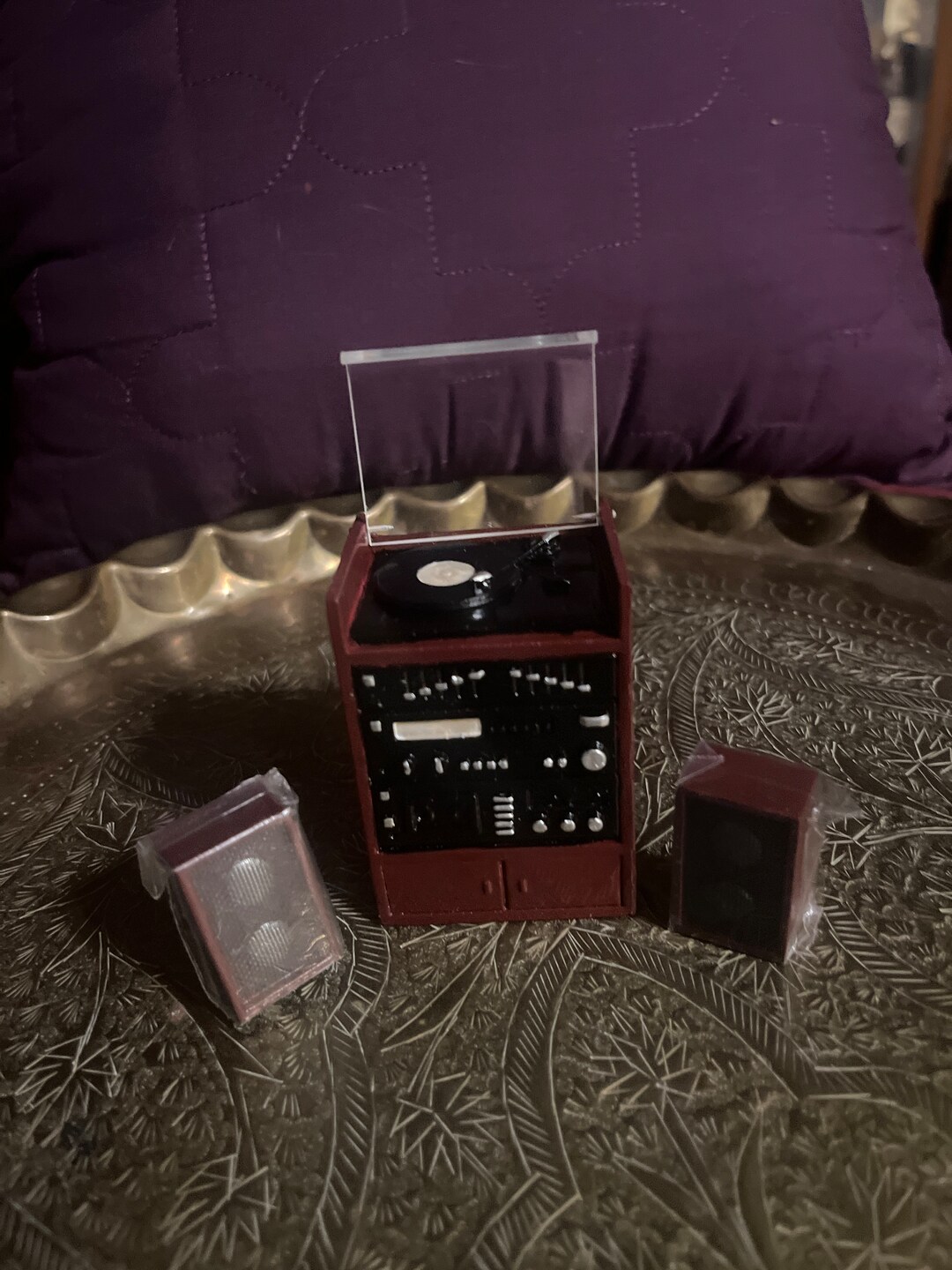 Super Cute Miniature Dollhouse 1980s Era Stereo System With - Etsy