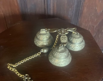 Wonderful Vintage Asian Indian Hanging Brass Bells