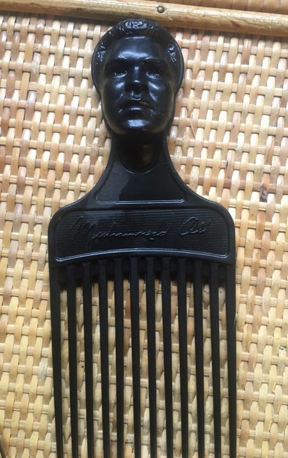 Vintage Muhammad Ali Custom Hair Picks and Brush 