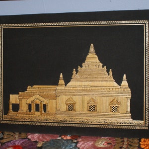 Wonderful Wood Reed Thai depiction of Ayutthaya Temple