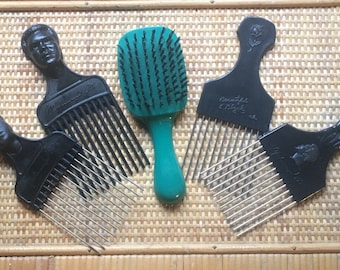 Vintage Muhammad Ali Custom Hair Picks And Brush