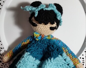 Princess Lovey Blanket - Blue Princess