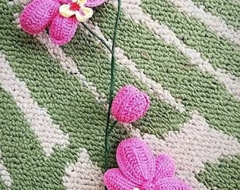 Crochet Orchid: Custom Color, Handmade Flower