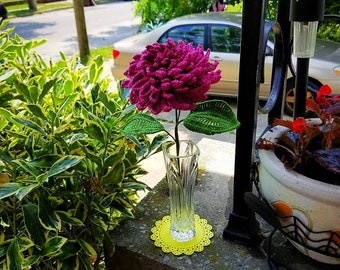 Crochet Dahlia Flower, Custom Colors, Made-to-Order