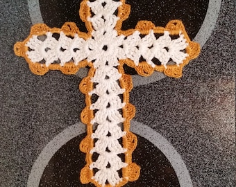 Crochet Cross Bookmark with Tassel: Handmade Religious Gift