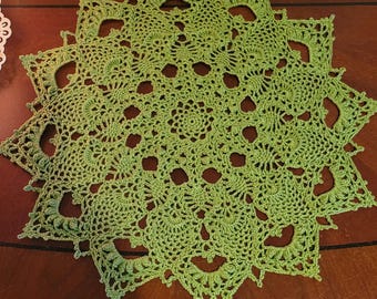 Lacy Crochet Doily - Around 15"