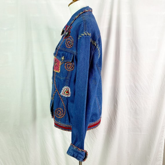 【GRAVER】Logo Heart embroidery clip denim jacket Heart Script Personalized Jean Jacket | David's Bridal