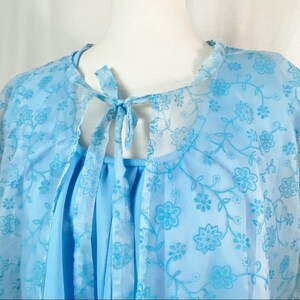 Vintage 60s Baby Blue Special Occasion Maxi Dress with Capelet X-Large image 3