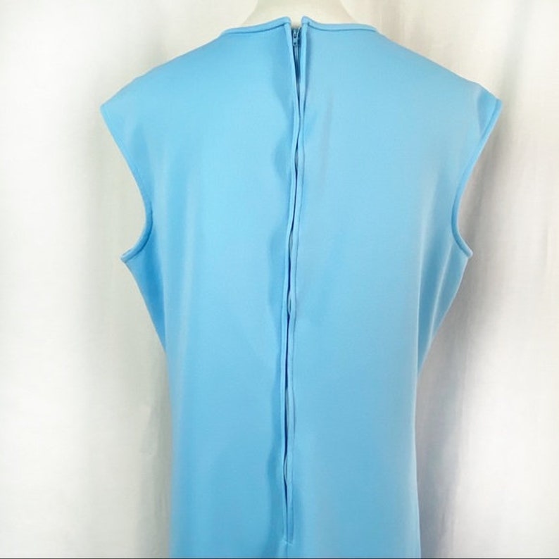 Vintage 60s Baby Blue Special Occasion Maxi Dress with Capelet X-Large image 9