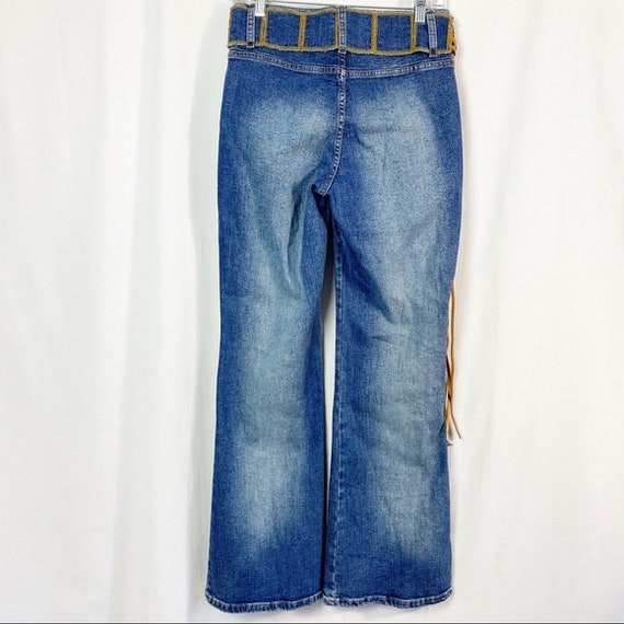 Vintage 90’s Boho Hippie Flare Wide Leg Jeans Den… - image 4