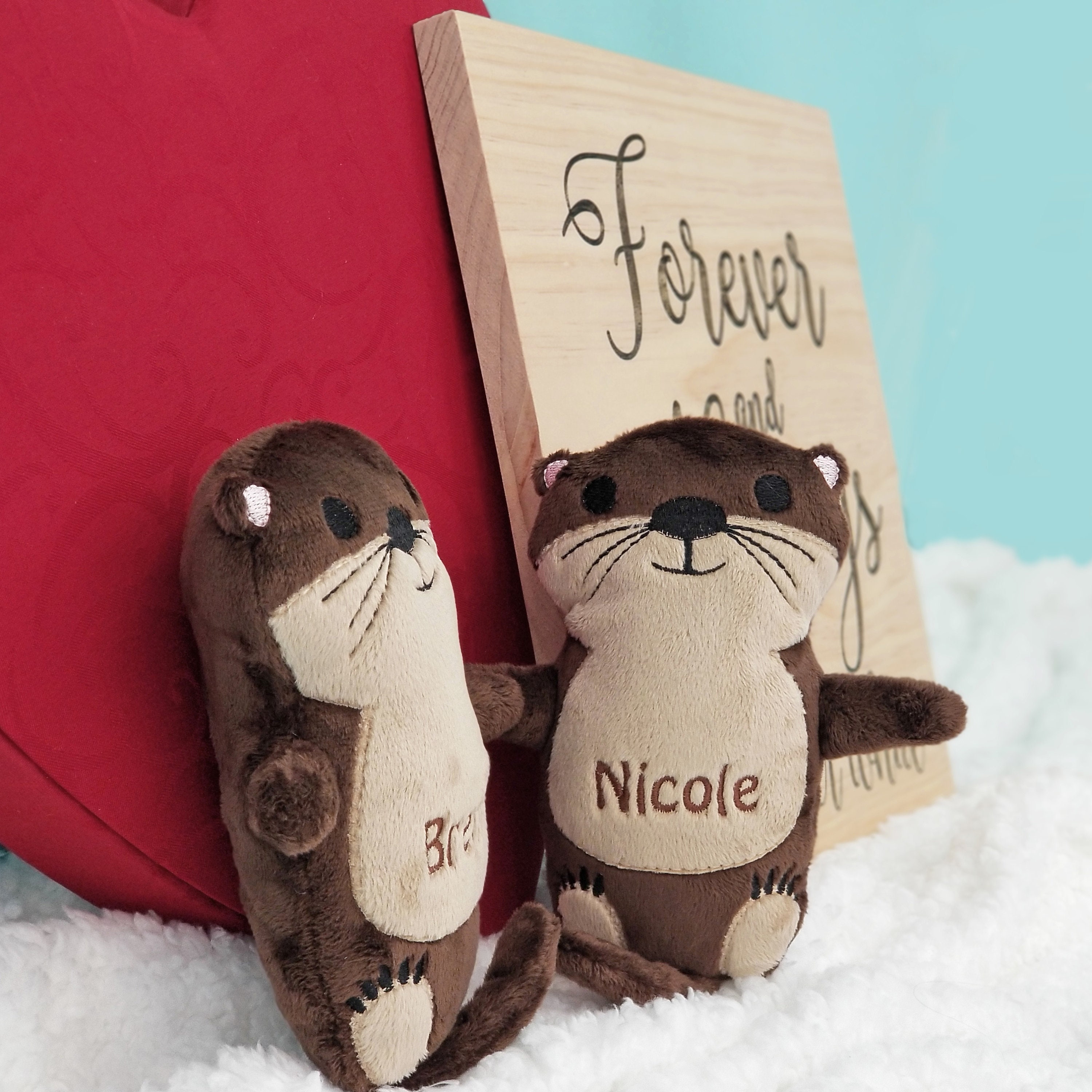 Cadeau d'anniversaire personnalisé Loutres se tenant la main Animal en peluche  loutre Cadeau de loutre Cadeau personnalisé pour femme Loutre importante -   France