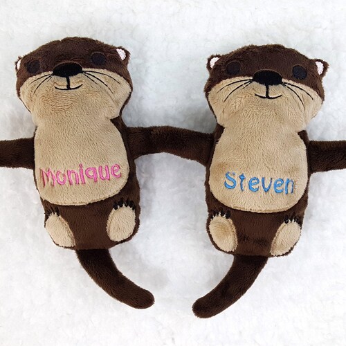 Personalized Anniversary shops Gift, Otters Holding Hands, Otter Stuffed Animal, Otter Gift, Personalized Gift for Wife