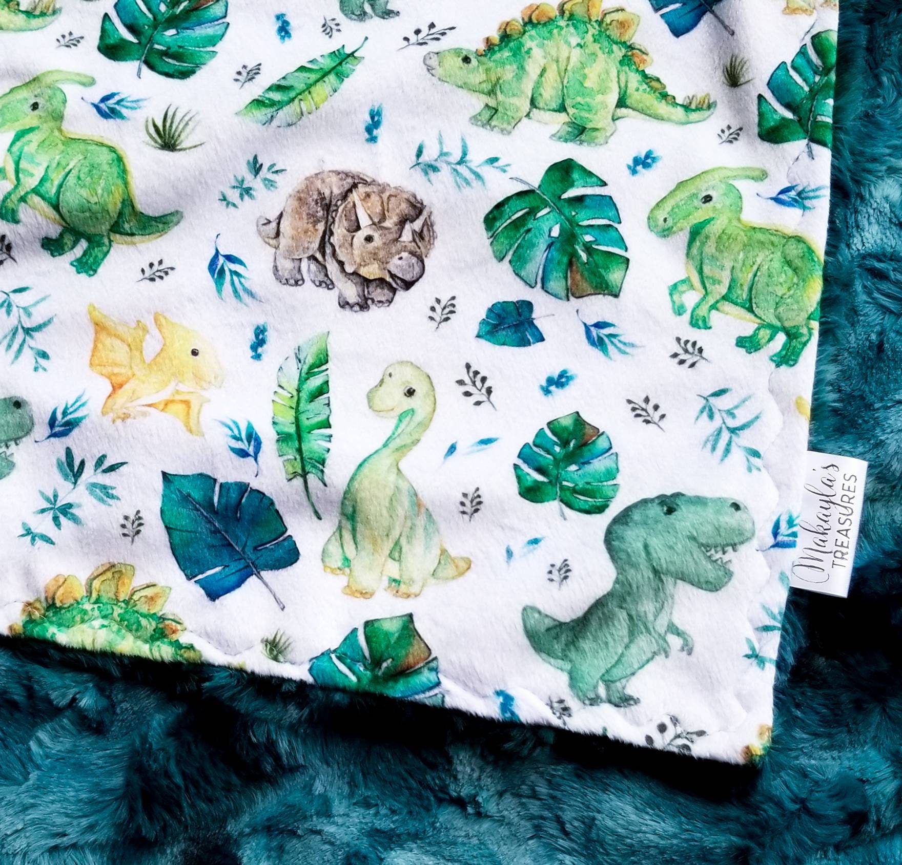 dinosaur minky blanket