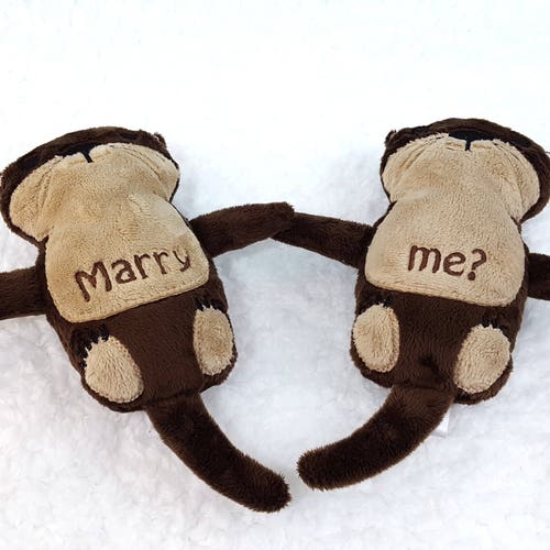 Personalized Anniversary shops Gift, Otters Holding Hands, Otter Stuffed Animal, Otter Gift, Personalized Gift for Wife