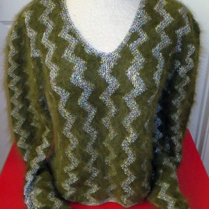 Anny Blatt Hand-Knitted French Angora Sweater Ooh La La image 3