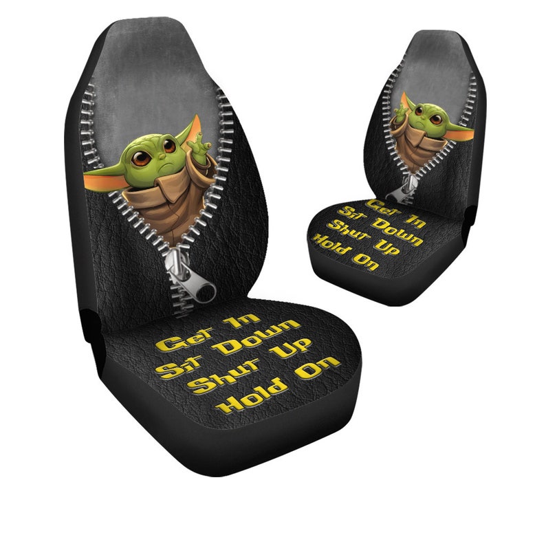 Baby Yoda Car Seat Covers Baby Yoda Car Accessory Disney Etsy