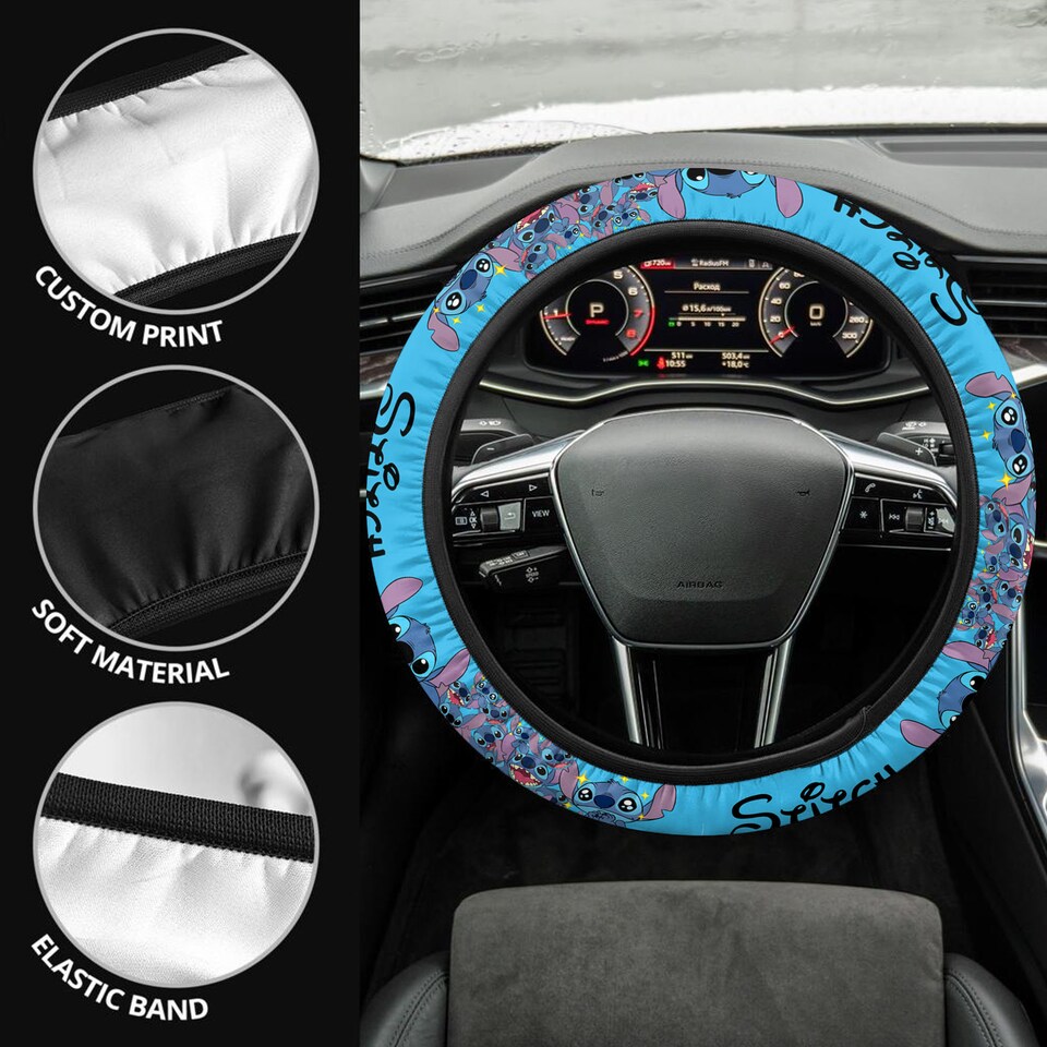 Disney stitch steering wheel cover deals