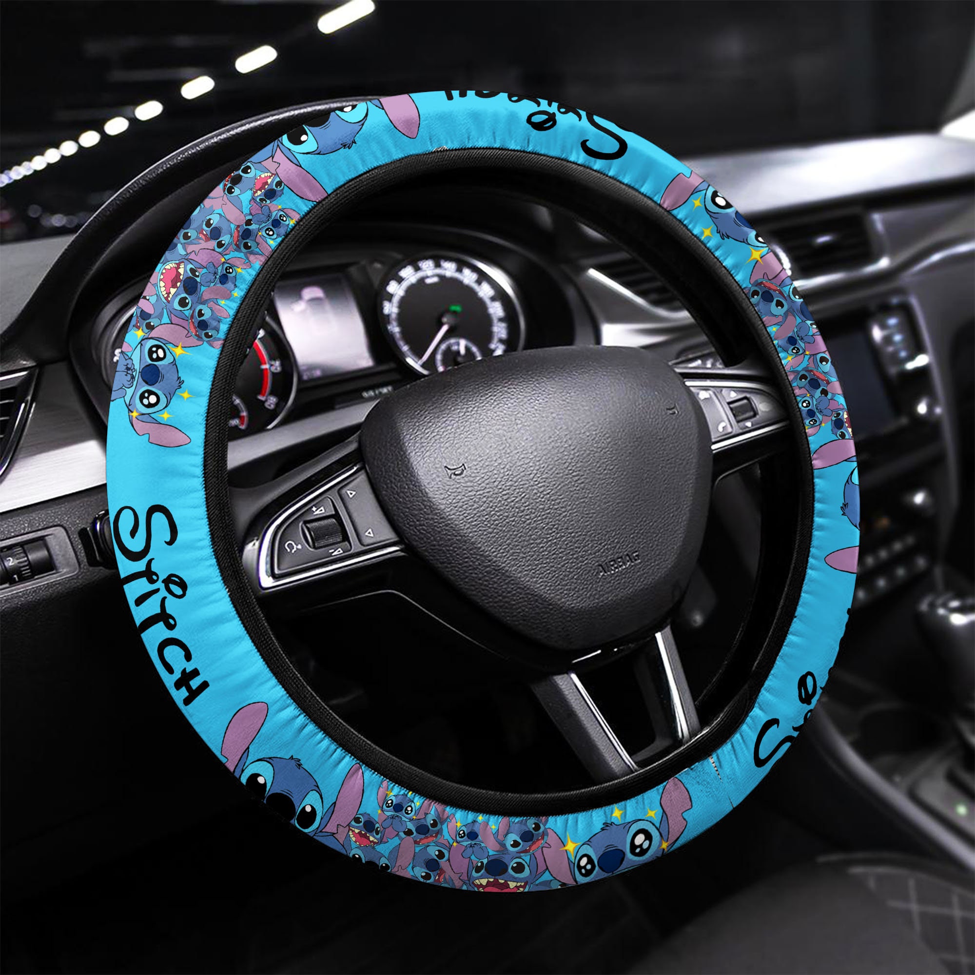 Stitch Blue Steering Wheel Cover | Disney
