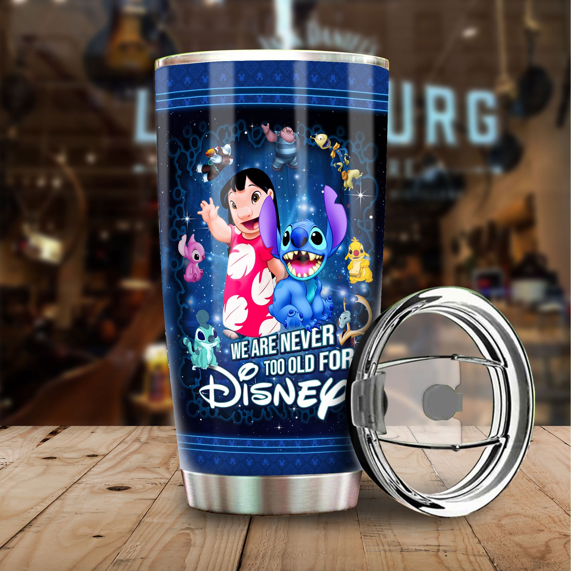 Lilo and Stitch Tumbler Never too old for Disney Stainless Steel Tumbler