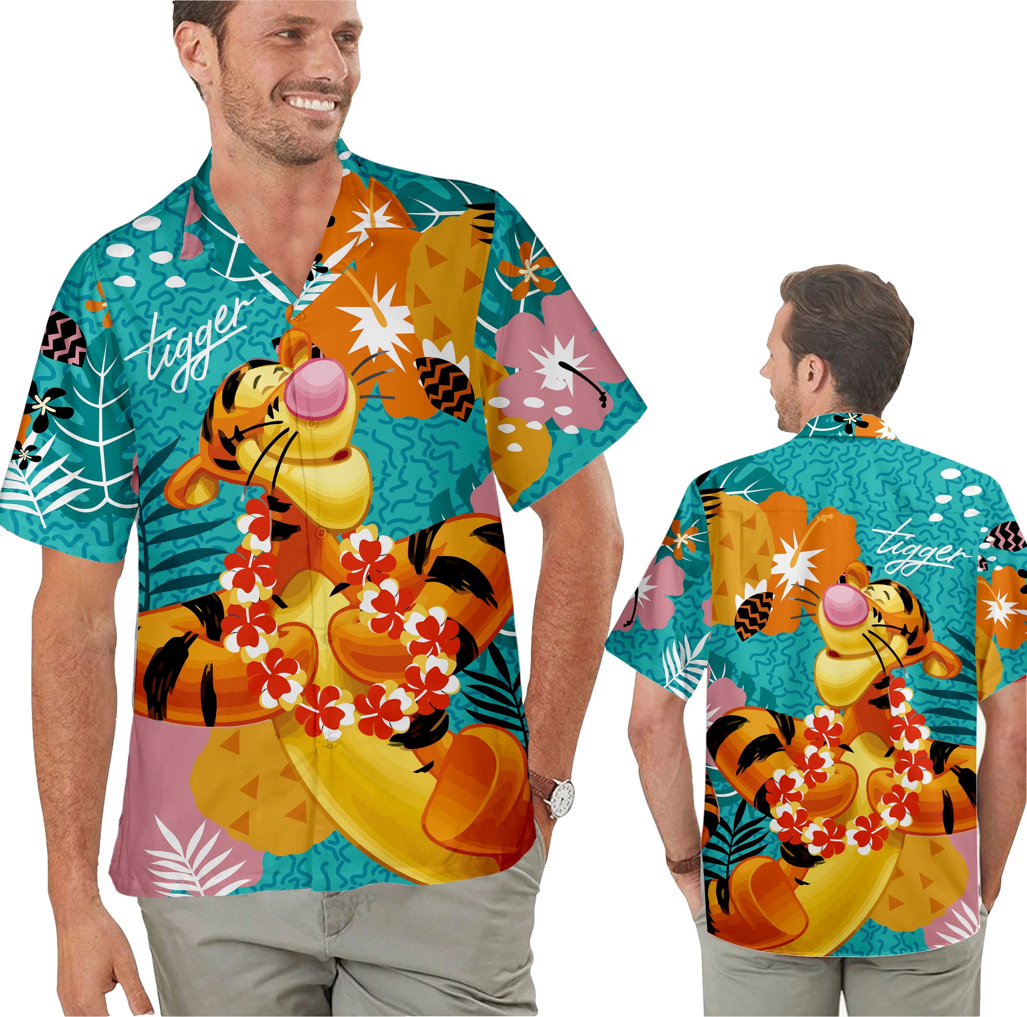 Tigger Aloha Hawaiian Shirts Tigger Aloha Hawaiian Shirts