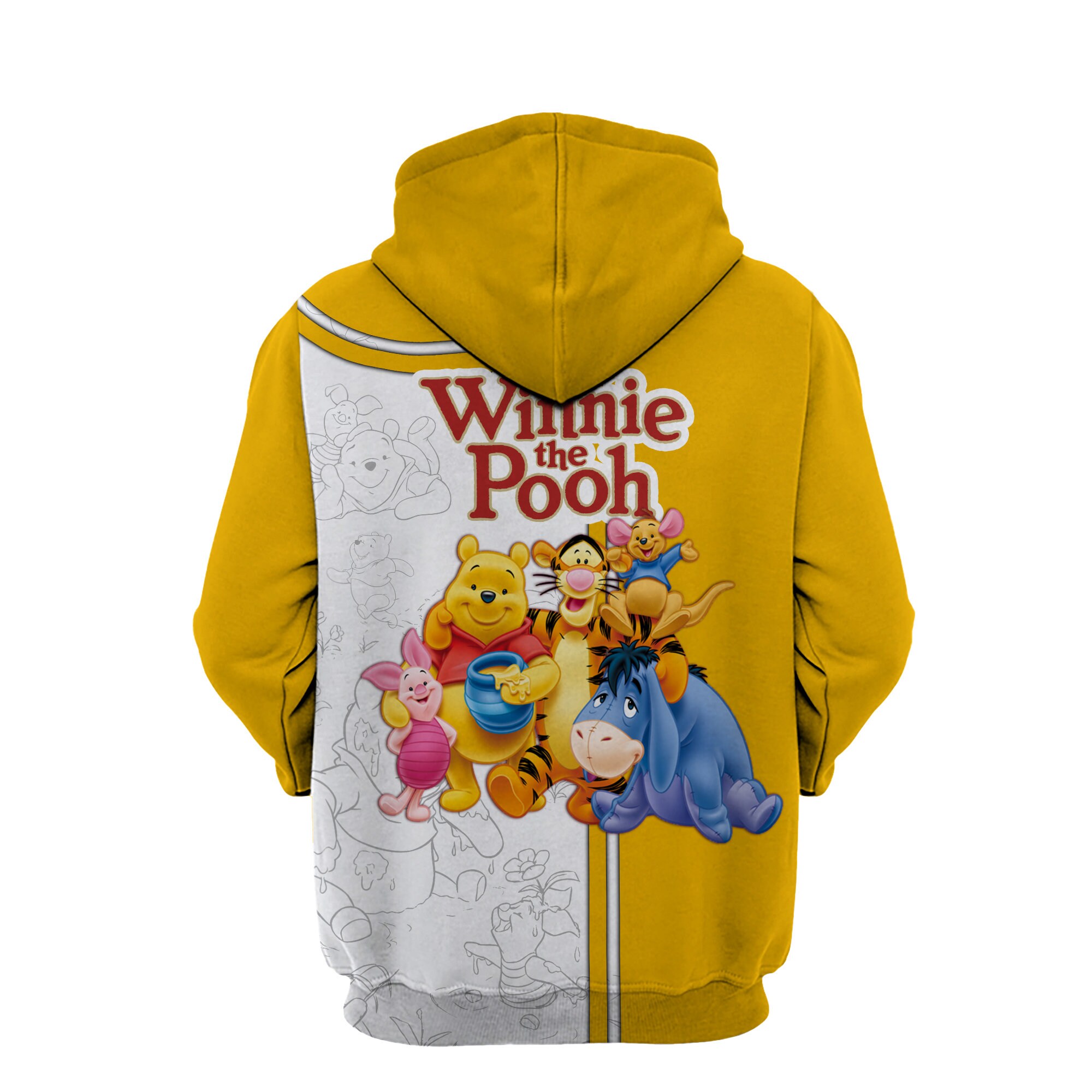 Pooh Hoodie | Pooh Disney 3D Hoodie