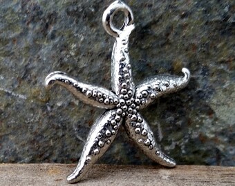 CY13233 Beach Sea pendants 15PCS Antique silver Starfish charms