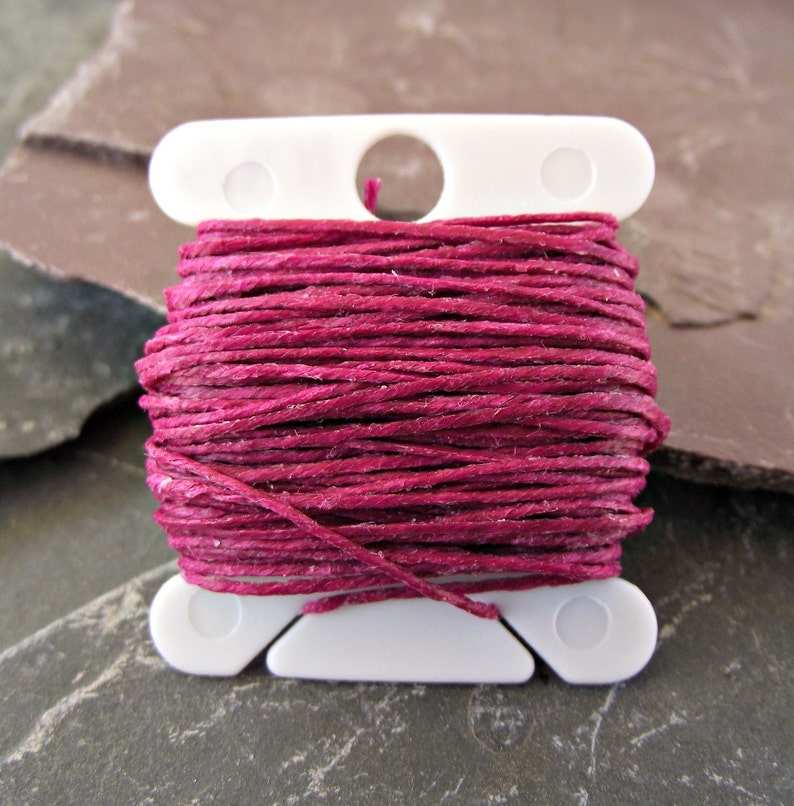 4 Ply Magenta Linen Thread Irish Waxed 10 Yards Wil17waxed Etsy
