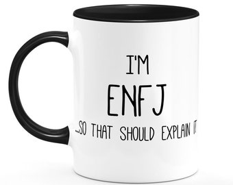 Funny Personality Type Mug - ENFJ "The Protagonist" Myers Briggs 16 personality types - Funny office mug funny psychology mug psychologist