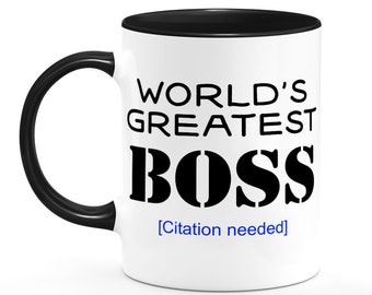 World's Greatest Boss mug -boss appreciation funny boss gift for manager with a sense of humor or a nerdy streak - from coworker or employee