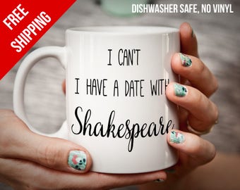 Book lover gift for lover of Shakespeare quotes mug for bookworm gift shakespeare gift literary gift for her christmas gift