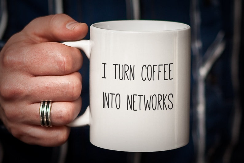 Network Engineer Mug Gift for Networking I Turn Coffee into NETWORKS Nerd Gift Nerd Mug Geek Gifts for Computer Engineers Funny Humorous Mug image 1