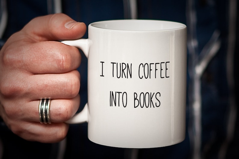 Writer Mug Gift for Writer I Turn Coffee into BOOKS Author Gift Author Mug Gifts for Writers Funny Humorous Mug Editor Gift image 1