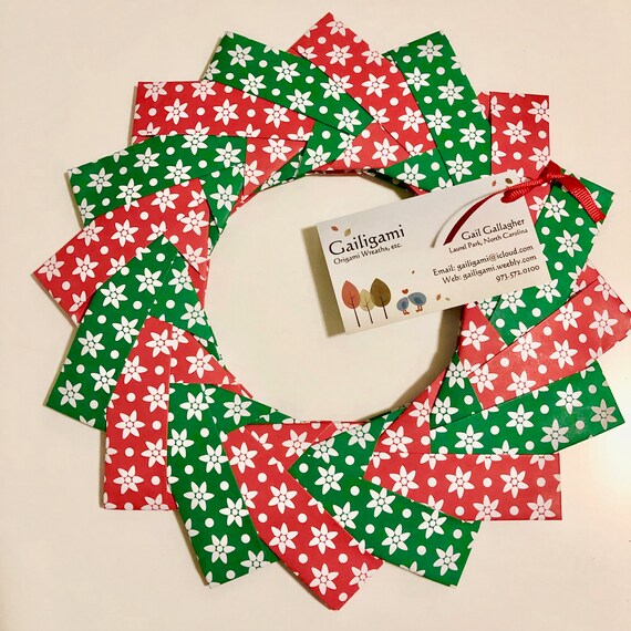 Origami Christmas Wreath