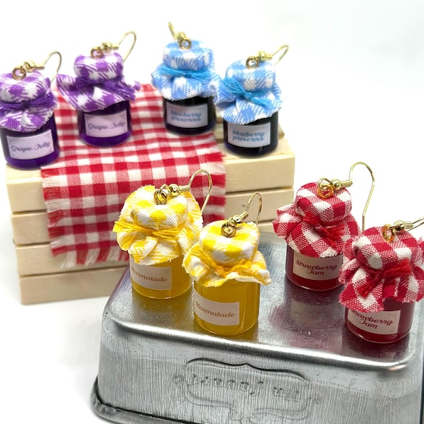 Miniature Jelly Jar Earrings