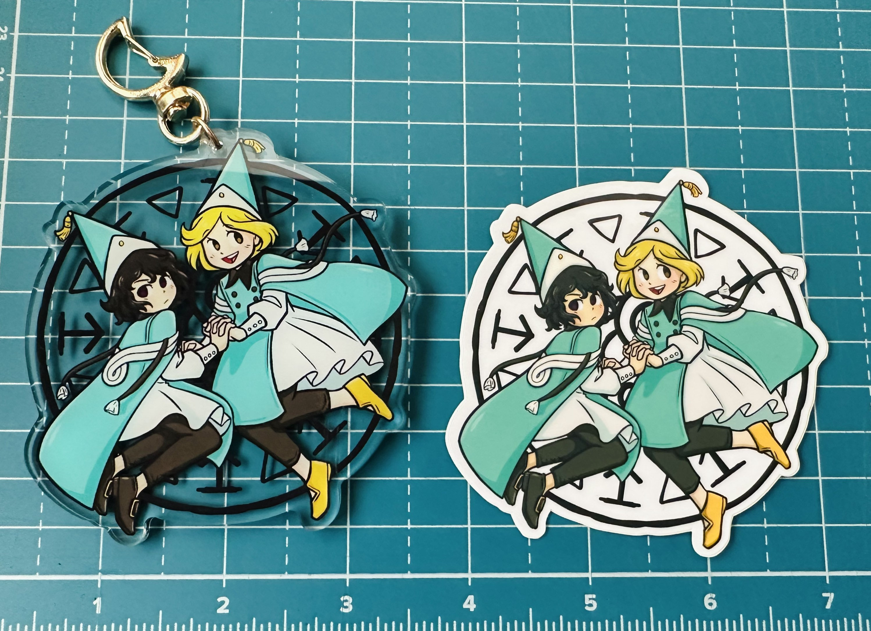 Witch Hat Acrylic Keychain & Sticker - Etsy