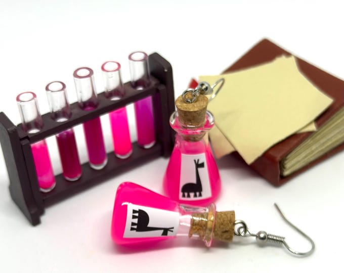 UV Glowing Llama Potion Earrings