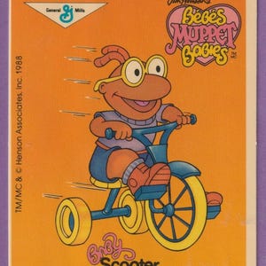 Vintage General Mills The Muppet Babies Sticker SEALED Scooter