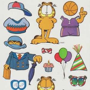 Vintage Garfield Activity Stickers