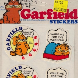 Vintage 1978 Garfield Kats Meow Stickers #4
