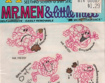 RARE Vintage 1972 Mr. Men and Little Miss CHOCOLATE 3M Scratch