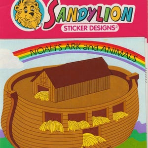 Vintage SANDYLION  Noah&#39;s Ark and Animals  Stickers SEALED