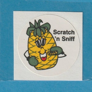 Vintage 3M Scratch & Sniff Sticker PINEAPPLE