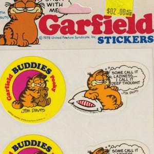 Vintage 1978 Garfield Kats Meow Stickers #4