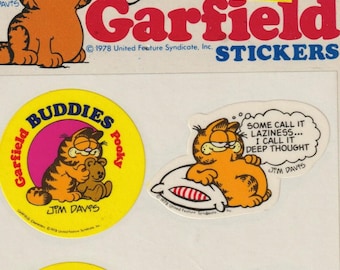Vintage 1978 Garfield Kats Meow Stickers #4 - Etsy